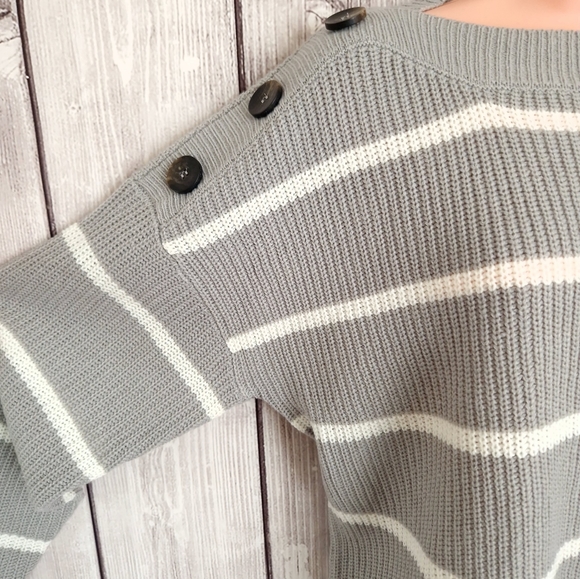 Pep&Co Size uk 16/18 Sweater Striped Gray and white - Picture 4 of 8